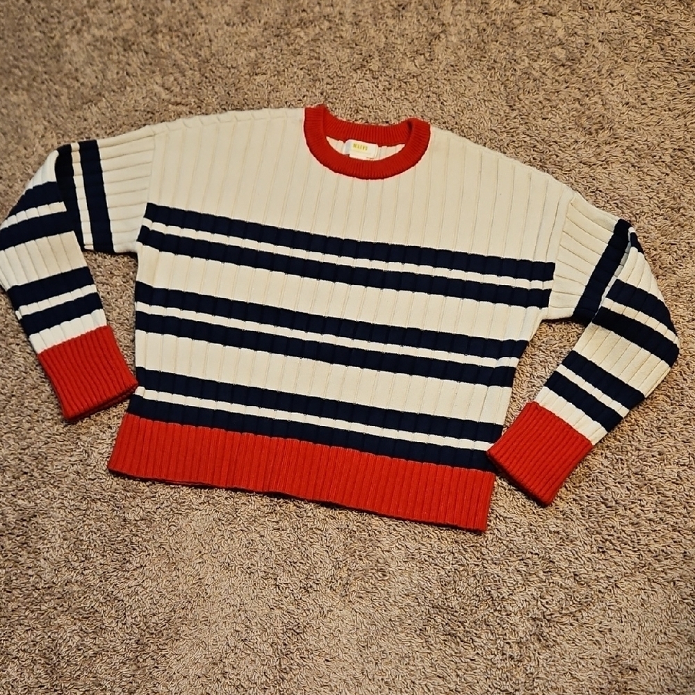 Maeve Rib Crew Compact Pullover Sweater - Picture 3 of 7